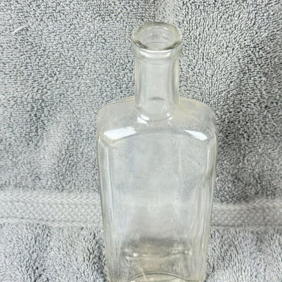 Antique 2 Embossed Glass W/Unique Rectangular Shape 1 Cough 1 Plane Bottle - Picture 3 of 12